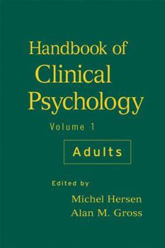 Hardcover Handbook of Clinical Psychology, Volume 1: Adults Book