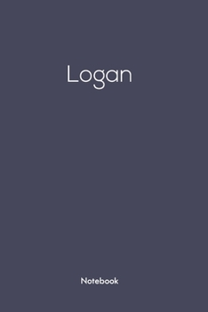 Notebook with Logan on  it: Logan/first name Notebook/journal/110 blank Pages 6x9 inches ,Mette finish cover