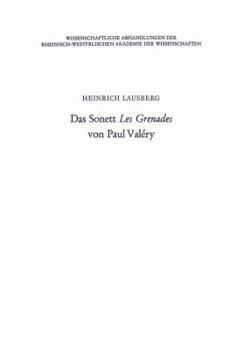 Paperback Das Sonett Les Grenades Von Paul Valéry [German] Book