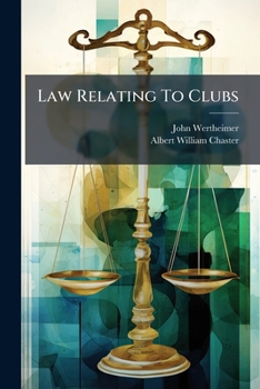 Paperback Law Relating To Clubs Book