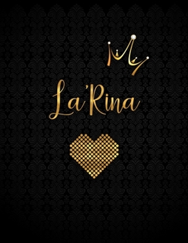 Paperback La'Rina: Black Personalized Lined Journal with Inspirational Quotes Book