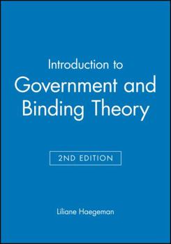 Introduction to Government and Binding Theory (Blackwell Textbooks in Linguistics, No 1) - Book  of the Blackwell Textbooks in Linguistics