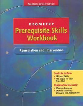 Spiral-bound Glencoe Geometry, Prerequisite Skills Workbook: Remediation and Intervention Book