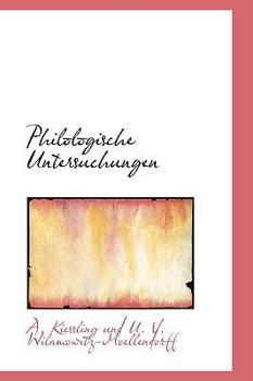 Paperback Philologische Untersuchungen Book