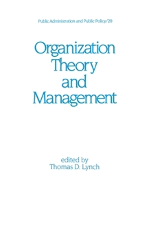 Hardcover Organization Theory and Management Book