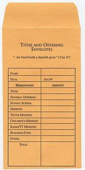 Misc. Tithe and Offering Envelope (Bill-Sized): 2 Corinthians 9:7 (Kjv) Book