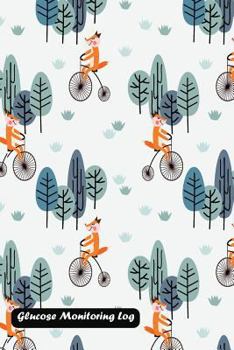 Paperback Glucose Monitoring Log: Fox ride a vintage bicycle in the forest cover Book