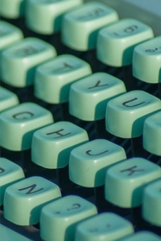 Journal: Vintage Turquoise Typewriter Keys