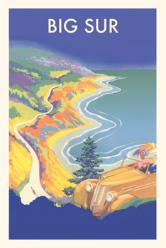Paperback Vintage Journal Big Sur Travel Poster Book