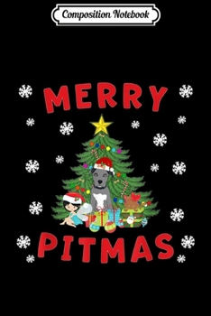 Composition Notebook: Merry Pitmas Pitbull Puppy Kitten Fairy Funny  Journal/Notebook Blank Lined Ruled 6x9 100 Pages