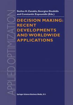 Paperback Decision Making: Recent Developments and Worldwide Applications Book