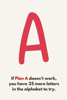 Paperback Plan A Design 4: Lined Notebook / Journal Gift, 120 Pages, 6x9, Soft Cover, Matte Finish Book