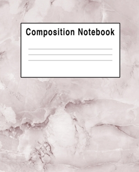 Paperback Composition Notebook: Gray Pink Granite Stone Rock Book