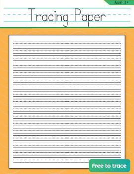 Paperback Tracing Paper: Blank Handwriting Notebook for Kids Book