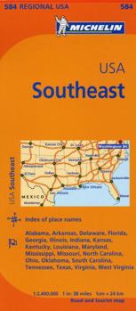 Map Michelin Usa: Southeast Map 584 Book