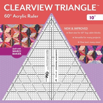 Misc. Clearview Triangle 60 Degree Acrylic Ruler 10 Book