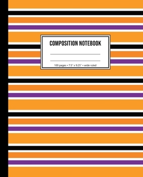 Composition Notebook: Halloween Striped Notebook