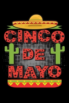 Paperback Cinco De Mayo Schrift mit Sombrero: 6x9 120 pages blank - Your personal Diary Book