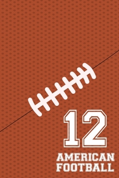 Paperback American Football 12 Dot Graph: Football Fan Notebook, Dot grid 120 Pages; 6x9; Soft Cover; Matte finish Book