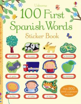 Paperback 100 First Spanish Words Sticker Book