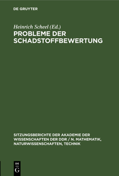Hardcover Probleme Der Schadstoffbewertung [German] Book