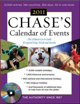 Paperback Chase's Calendar of Events: The Ultimate Go-To Guide for Special Days, Weeks and Months Book