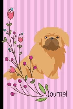 Journal: Pekingese Dog Pink Journal Lined Blank Paper Diary
