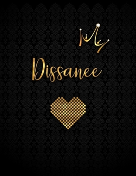 Dissanee: Black Personalized Lined Journal with Inspirational Quotes