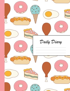 Paperback Daily Diary: Blank 2020 Journal Entry Writing Paper for Each Day of the Year - Doughnut Donut Pattern - January 20 - December 20 - Book