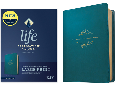 Imitation Leather KJV Life Application Study Bible, Third Edition, Large Print (Leatherlike, Teal Blue, Red Letter) Book