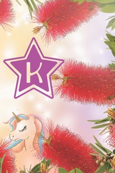 Paperback K: Initial Monogram Notebook Lined Pages Flower Journal College Ruled Notebook for Women, Girls & School - Personalized Book