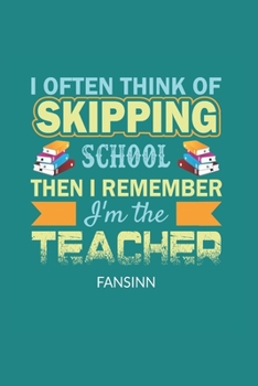 Paperback Funny School Teacher Notebook: Blank Paper Journal 6x9 - 120 Pages Book