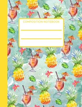 Paperback Pineapple: Composition Notebook, Collage Ruled, Beautiful Tropical Design, Perfect For School Or Work Book