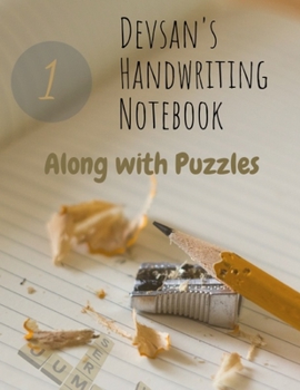 Paperback Devsans Handwriting Notebook with puzzles - 8.5 x 11: Class Notebook Book