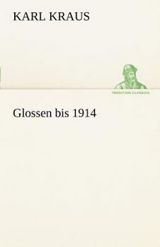 Paperback Glossen Bis 1914 [German] Book