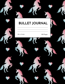 Bullet Journal: Cute Unicorn Dot Grid Notebook - Dotted Note Pad for Kids, Girls, Teens, Tweens, Women - Gifts for Birthday and Christmas | Design 98832