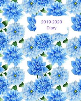 2019-2020 Diary: 8x10 day to a page academic year diary, notes, to do list & priorities on each page. Blue & white flower design