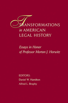 Hardcover Transformations in American Legal History Book