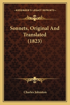 Paperback Sonnets, Original And Translated (1823) Book