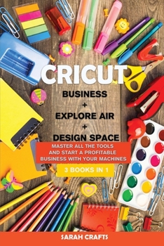 Paperback Cricut: 3 BOOKS IN 1: BUSINESS + EXPLORE AIR + DESIGN SPACE: Master all the tools and start a profitable business with your ma Book