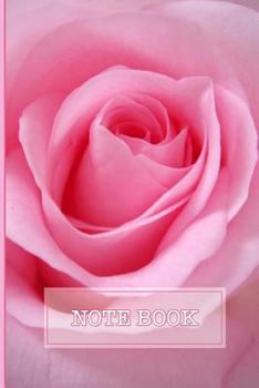 Paperback Notebook: Beautiful pink rose notebook and journal with 150 numbered, ruled pages Book