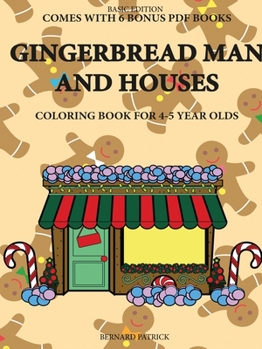 Paperback Coloring Book for 4-5 Year Olds (Gingerbread Man and Houses) Book
