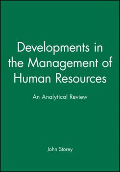 Paperback Developments in the Management of Human Resources: An Analytical Review Book