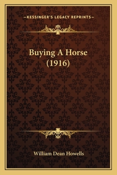 Paperback Buying A Horse (1916) Book