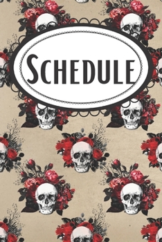 Paperback Skulls and Roses Gothic Weekly Planner: 2020 - 2022 Three Year Planner Book