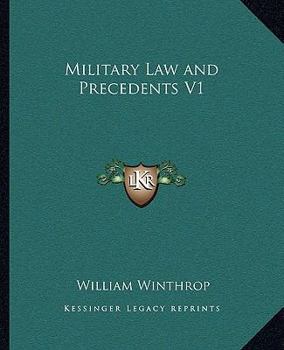 Paperback Military Law and Precedents V1 Book