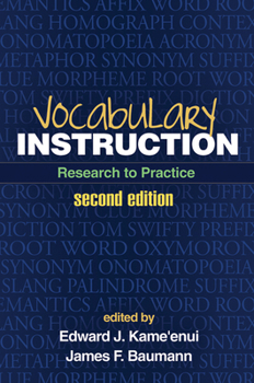 Paperback Vocabulary Instruction: Research to Practice Book