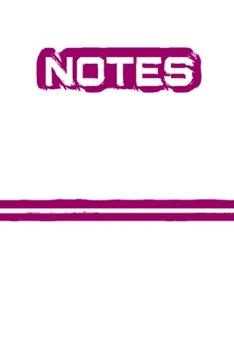 Notes: (6" x 9") Notebook