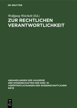 Hardcover Zur Rechtlichen Verantwortlichkeit [German] Book