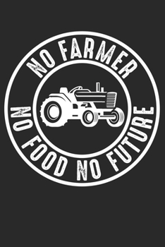No Farmer No Food No Future: Notebook/Diary/Organizer/120 checked pages/ 6x9 inch
